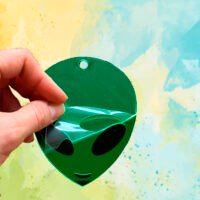 035 –ALIEN DE ACRÍLICO ESPELHADO - 15 CM