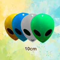 034 –ALIEN DE ACRÍLICO ESPELHADO - 10 CM