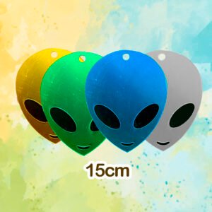 ESPELHO ET05 035 –ALIEN DE ACRÍLICO ESPELHADO - 15 CM