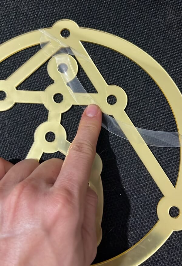 010 – ADEN DE PAREDE DOURADO E ESPELHADO - 20 CM