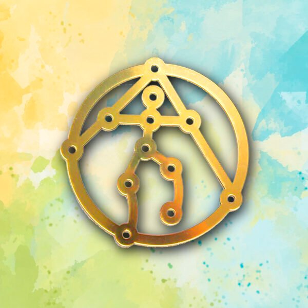 010 – ADEN DE PAREDE DOURADO E ESPELHADO - 20 CM
