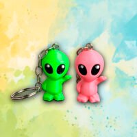 018 – CHAVEIROS ALIEN COMPANHEIRO - ROSA + VERDE