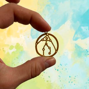 plastico 2,5cm-dourado 004 - ADEN PINGENTE PLÁSTICO - DOURADO