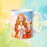 cecilia2 043 – CANECAS MAGNETIZADAS - SANTA DA ARTE - CECÍLIA - PEÇA ÚNICA