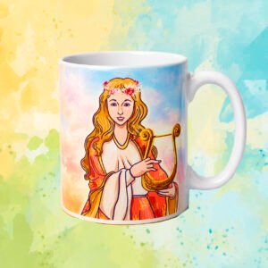 cecilia2 043 – CANECAS MAGNETIZADAS - SANTA DA ARTE - CECÍLIA - PEÇA ÚNICA