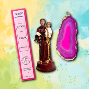 kit amor certo 028 –KIT MINI RITUAL COM PEDRA ÁGATHA - MAGNETIZADO - AMOR DE ENTENDIMENTO