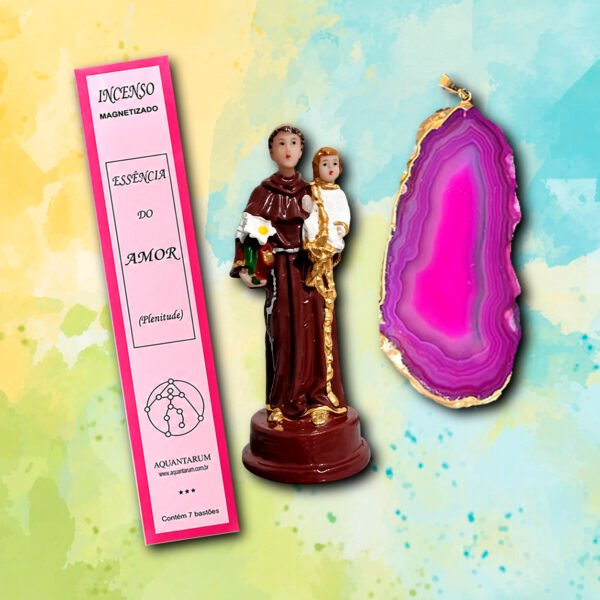 028 –KIT MINI RITUAL COM PEDRA ÁGATHA - MAGNETIZADO - AMOR DE ENTENDIMENTO