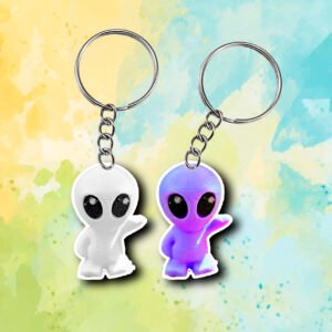 018-01 – CHAVEIROS ALIEN COMPANHEIRO - BRANCO+ VIOLETA