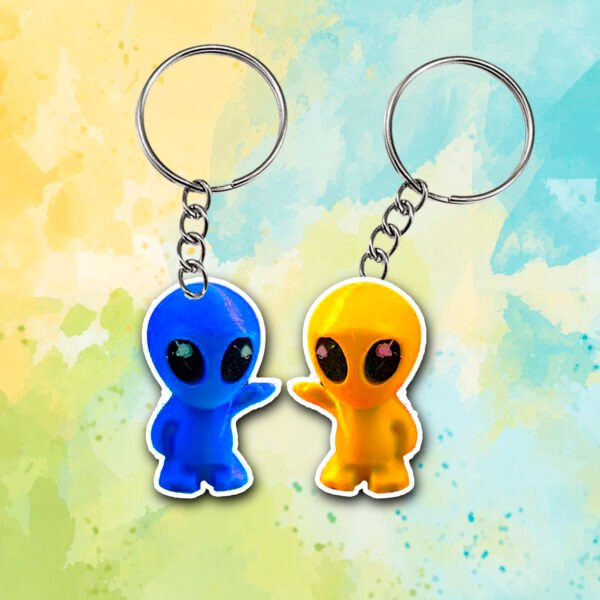 018-02 – CHAVEIROS ALIEN COMPANHEIRO -AZUL + AMARELO