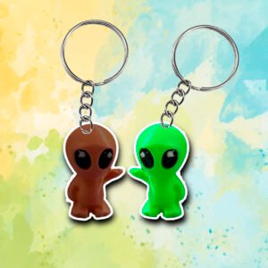 018-04 – CHAVEIROS ALIEN COMPANHEIRO - MARRON + VERDE