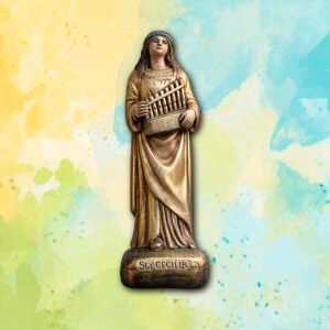 031 - 02- SANTA CECÍLIA 22 CM - MAGNETIZADA - MELHORAR A VIBRAÇÃO ESPIRITUAL, AUXÍLIO NAS ARTES