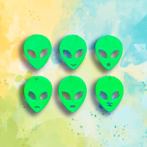 019 - 01– KIT 6 IMÃS ALIENS