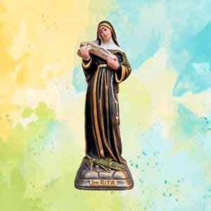 031 - 00- SANTA RITA 27 CM - MAGNETIZADA - CORTE DE LAÇOS FAMILIARES DESFAVORÁVEIS